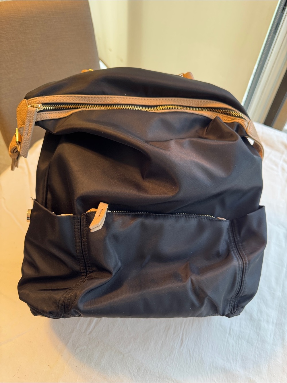 Tommy Bahama Black Backpack with Cream accents